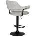 Набор 2 шт Стул барный DOBRIN CHARLY BLACK, светло-серый твид (LEO04)