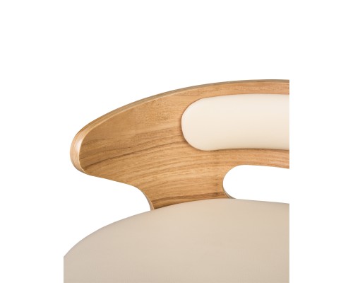 Набор 2 шт Стул барный DOBRIN FRED, натуральное дерево, кремовый