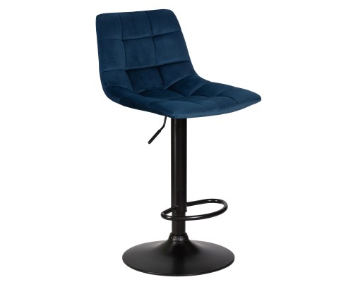 Стул барный DOBRIN TAILOR BLACK, синий велюр (MJ9-117)