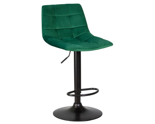 Стул барный DOBRIN TAILOR BLACK, зеленый велюр (MJ9-88)