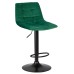Стул барный DOBRIN TAILOR BLACK, зеленый велюр (MJ9-88)
