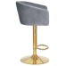 Стул барный DOBRIN DARCY GOLD, серый велюр (1922-19)