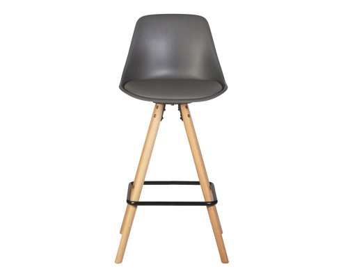 Стул полубарный DOBRIN RONNI, ножки светлый бук, тёмно-серый (GR-04)