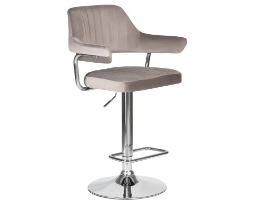 Стул барный DOBRIN CHARLY, серый велюр (MJ9-75)