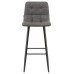 Стул барный DOBRIN NICOLE, черные матовые ножки, серая антрацитовая винтажная экокожа (RU-08)