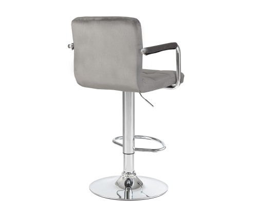 Набор 2 шт Стул барный DOBRIN KRUGER ARM, серый велюр (MJ9-75)