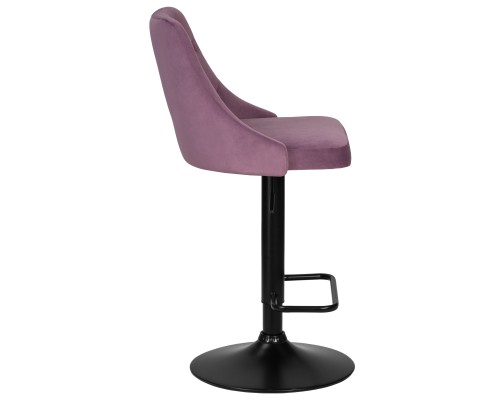 Набор 2 шт Стул барный DOBRIN JOSEPH BLACK, пудрово-сиреневый велюр (MJ9-52)