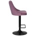 Набор 2 шт Стул барный DOBRIN JOSEPH BLACK, пудрово-сиреневый велюр (MJ9-52)