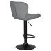 Стул барный DOBRIN BARNY BLACK, серый велюр (MJ9-75)