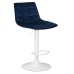 Стул барный DOBRIN TAILOR WHITE, синий велюр (MJ9-117)