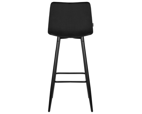Стул барный DOBRIN NICOLE, черные матовые ножки, черный велюр (108-77)