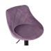 Стул барный DOBRIN LOGAN BLACK, пудрово-сиреневый велюр (MJ9-52)