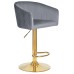 Стул барный DOBRIN DARCY GOLD, серый велюр (1922-19)