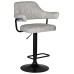 Набор 2 шт Стул барный DOBRIN CHARLY BLACK, светло-серый твид (LEO04)