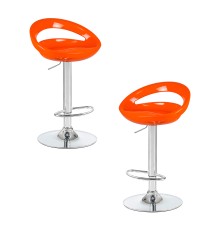 Набор 2 шт Стул барный DOBRIN DISCO, оранжевый