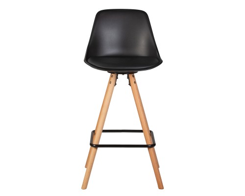 Набор 2 шт Стул полубарный DOBRIN RONNI, ножки светлый бук, черный (B-03)