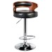 Стул барный DOBRIN FRED, коричневое дерево, чёрный