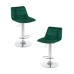 Набор 2 шт Стул барный DOBRIN TAILOR, зеленый велюр (MJ9-88)
