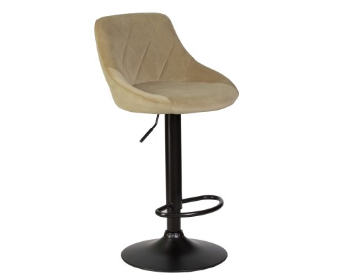 Стул барный DOBRIN LOGAN BLACK, мокко велюр (MJ9-9)