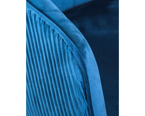 Стул барный DOBRIN DARCY BLACK, синий велюр (1922-20)