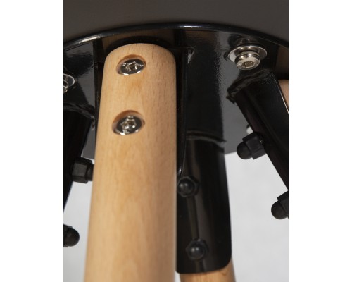 Стул полубарный DOBRIN RONNI, ножки светлый бук, тёмно-серый (GR-04)