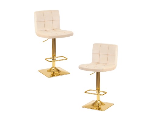 Набор 2 шт Стул барный DOBRIN GOLDIE, бежевый велюр (MJ9-10)