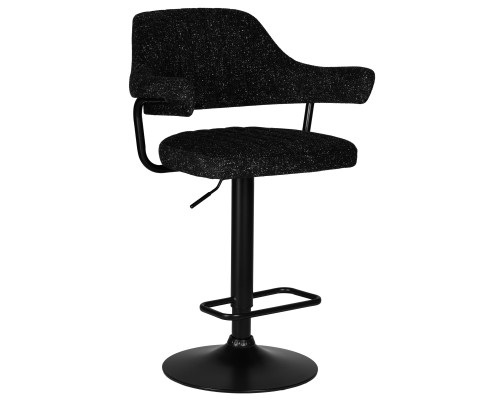 Стул барный DOBRIN CHARLY BLACK, черный твид (LEO18)