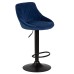 Набор 2 шт Стул барный DOBRIN LOGAN BLACK, синий велюр (MJ9-117)