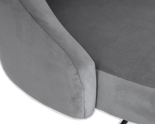 Стул барный DOBRIN JOSEPH BLACK, серый велюр (MJ9-75)