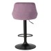 Стул барный DOBRIN LOGAN BLACK, пудрово-сиреневый велюр (MJ9-52)