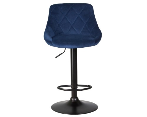 Набор 2 шт Стул барный DOBRIN LOGAN BLACK, синий велюр (MJ9-117)