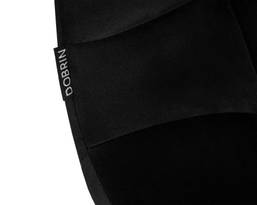 Стул барный DOBRIN NICOLE, черные матовые ножки, черный велюр (108-77)