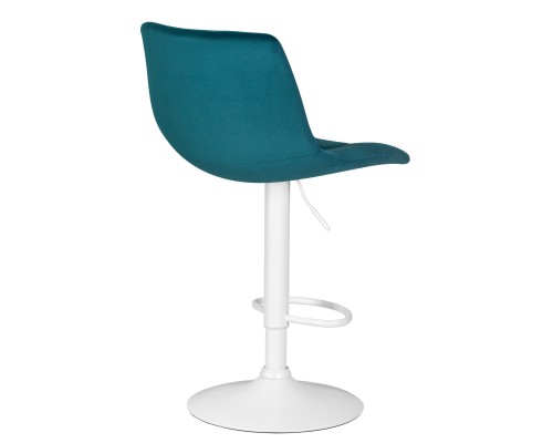 Набор 2 шт Стул барный DOBRIN TAILOR WHITE, морской волны велюр (MJ9-99)