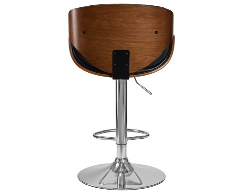 Набор 2 шт Стул барный DOBRIN KARTER, коричневое дерево, чёрный