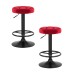 Набор 2 шт Табурет барный DOBRIN BRUNO BLACK, бордо велюр (MJ9-43)