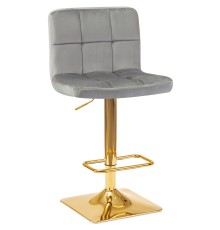 Стул барный DOBRIN GOLDIE, серый велюр (MJ9-75)