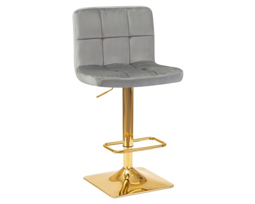 Набор 2 шт Стул барный DOBRIN GOLDIE, серый велюр (MJ9-75)
