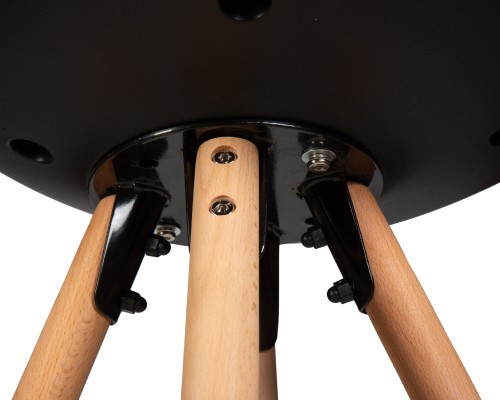 Набор 2 шт Стул полубарный DOBRIN RONNI, ножки светлый бук, черный (B-03)