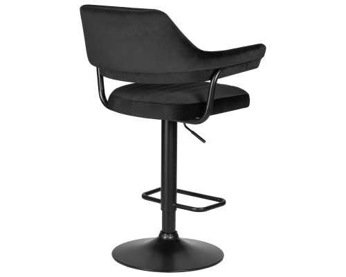 Стул барный DOBRIN CHARLY BLACK, черный велюр (MJ9-101)