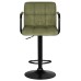 Набор 2 шт Стул барный DOBRIN KRUGER ARM BLACK, зеленый вельвет (LAR-E2041-7)