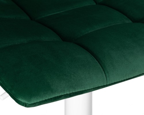 Стул барный DOBRIN TAILOR WHITE, зеленый велюр (MJ9-88)