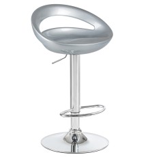 Стул барный DOBRIN DISCO, серебряный