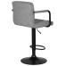 Набор 2 шт Стул барный DOBRIN KRUGER ARM BLACK, серый вельвет (LAR-E2041-25)