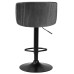 Стул барный DOBRIN DARCY BLACK, серый велюр (1922-19)