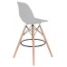 Стул барный DOBRIN DSW BAR, ножки светлый бук, цвет сиденья светло-серый (GR-01)