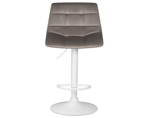 Набор 2 шт Стул барный DOBRIN TAILOR WHITE, серый велюр (MJ9-75)