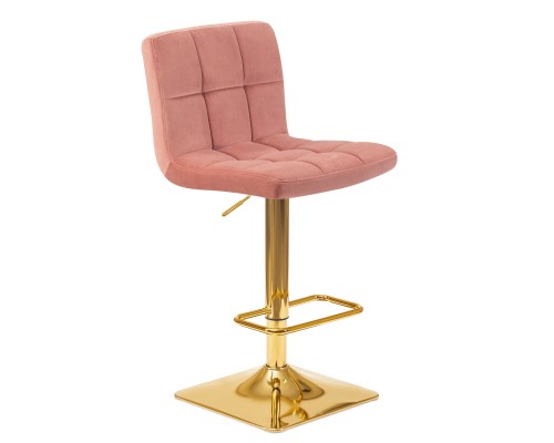 Набор 2 шт Стул барный DOBRIN GOLDIE, пудрово-розовый велюр (MJ9-32)