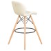 Стул барный DOBRIN BUTTERFLY BAR, ножки светлый бук, цвет кремовый