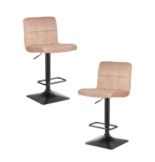 Набор 2 шт Стул барный DOBRIN DOMINIC, мокко велюр (MJ9-9)