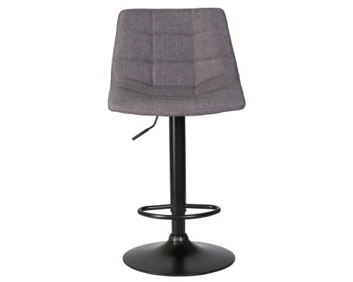 Стул барный DOBRIN TAILOR BLACK, серая ткань (188-55)